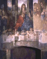 Section of the painting during Restoration